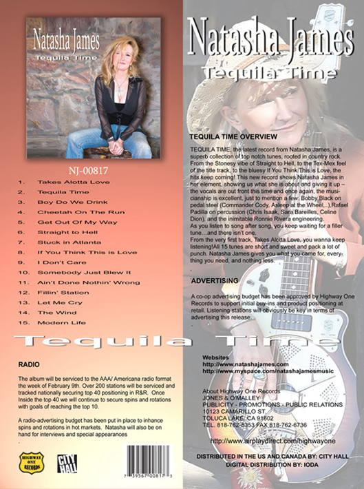 Natasha James Tequila Time One Sheet